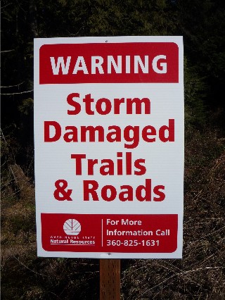 New to Tiger Mountain: Storm Damage Signs!